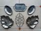 Lot de 6 pi�ces inox : plat   plateau   dessous de plat