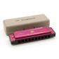 Harmonica Facile � Souffler Rose en Titane 10 Trous Cl� de Do pour D�butant