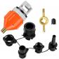 Adaptateur Gonflage Paddle Embout Gonfleur Orange QFZHT 2 Polychlorure de Vinyle