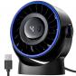 Ventilateur de Bureau USB 4 Vitesses Puissant Portable Noir 14,4x6,6x15,4cm