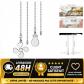 Lot de 2 cha�nes de traction pour ventilateur de plafond, tirette r�tro argent�e