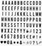 Lettres et Chiffres de Rechange Bo�te Lumineuse LED Non Incluse Noir Lot de 104