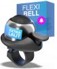 Flexibel Sonnette de V�lo Pivotante � 360� Jusqu'� 100 dB Argent� Plastique