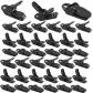 40Pcs- Sac Noir Tente Clips Coupe vent pour Auvent Colliers de Serrage Plastique