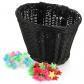 Panier � V�lo pour Enfants Avant en Osier avec 72 Perles Noir Plastique