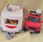 PLAYMOBIL 5434 Caravane Remorque   Voiture Rouge Coffre De Toit Avec �l�ments