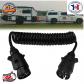 C�ble Rallonge Remorque 7 Broches M�le-M�le Spirale 3 m Caravane Camion