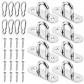 Plaque Oeillet Acier Inoxydable Pontet Crochet INOX � Oeil M U Argent�