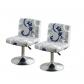 Housses de Chaise de Bar Grises Tr�s Extensibles et Lavables Lot de 2