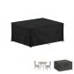 Housse Salon de Jardin Exterieur Table 100 x 60 x 74 cm Noir
