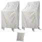 Housses de Protection pour Chaises de Jardin Imperm�ables Beige Lot de 2