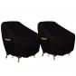 Housse de Fauteuil Jardin 89x97x74cm 420D Housse de Chaise Noir 2 Pi�ces