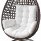 Coussin de Fauteuil Suspendu �pais Rembourr� et Lavable Blanc 38x28x12cm