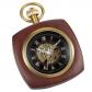 Montre de Poche M�canique Vintage en Bois pour Homme avec Chiffres Rouge-Noir