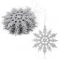Argent� 12pcs Pendentif de No�l Flocon de Neige 10cm D�corations � Suspendre