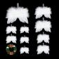 Plume Blanche Ornements de No�l D�corations d'Ailes 10 Pi�ces