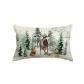 Housse de Coussin D�corative pour Canap� 30 x 50 cm Beige - Vert Polyester