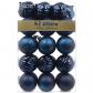 Boules de No�l 6cm Bleu Decoration Sapin 30 Pi�ces Bo�te Verre