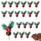 Branches de Baies Artificielles 20 Pcs No�l de Pin D�coration