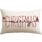 Housse de Coussin Rouge Noir de No�l 40x60 cm D�cor Joyeux Polyester