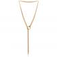 Collier Sautoir Dor� pour Femme Cha�nes Longues Superpos�es avec Anneau Central