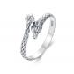 Bague Dragon en Argent S925 R�glable Vintage Chinoise Anneau