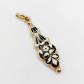 Pendentif victorien or 18k fleurs et �mail (circa 1880)