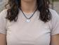 Collier m�daille initiale lettre acier inoxydable   cordon interchangeable neuf