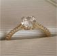 Swarovski Bague Constella plaqu� or cristal  solitaire Taille 50  neuve