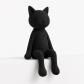 Shadow Pup D�coration Chat Assis Figurine Moderne Imprim�e XL Noir