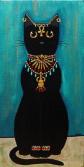 PLAQUE M�TAL  chat Egypte antique    30X20 CM d�coration maison vintage