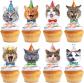 D�corations de Cupcakes Chat 5 x 11 cm Lot de 24