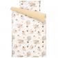 Parure de Lit 100x135 pour B�b� et Enfant en Mousseline Ballon Marron Coton