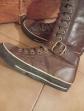 Converse Chuck Taylor All Star bottes montantes cuir marron lacets boucles 37