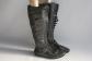 BALLY Bottes  � lacets femme cuir noir T 36,5 (50818)