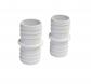 Fitting 060033 Lot de 2 Embouts de Tuyau Doubles � 38-38 Blanc-Jardin Opulent