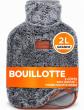 Bouillotte avec Housse 2L Adulte pour Soulager Gris Super Doux
