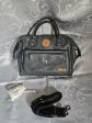 Sac � main Crossbody Le Havre Caba�a nubuck noir gris taille M