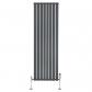 Radiateur Plat Verticale � 1 Colonne & Vannes 1800 x 560 mm en Anthracite