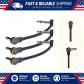 Guitar Patch Cables 3 Pack 5 Inch Flat TS Right Angle Pedalboard Cables Black