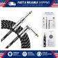 Donner Guitar Cable 10 ft Right Angle 1-4 Instrument Cord for Electric Guitar