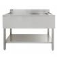 �vier Commercial en Inox � 1 Cuve d'�gouttoir � Gauche 120 x 60 x 105 cm