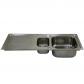 �vier de Cuisine R�versible en Acier Inoxydable Cuve Simple 105 x 18 x 50 cm