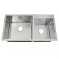KuKoo �vier de Cuisine en Inox Cuve Double Carr� de Finition Satin� Commercial