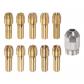 11pcs Laiton Pince 0,5 3,2 mm M7 Perceuse Mandrins Rotatif Outils 4,2 mm Tige