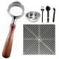 Coffret Cadeau Porte filtre � Trois Oreilles sans Fond 58 mm argent� et Bois