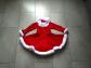 Robe M�re No�l fille 3 4 ans rouge velours fausse fourrure blanche #CDV10
