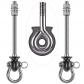 Crochet de Balan�oire 24.5cm Accroche de Hamac Fixation Fauteuil Suspendu 2pcs