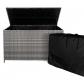 Coffre de rangement Gris en rotin ext�rieur pour coussins   582L 80x138x70cm