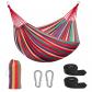 Hamac Rouge Portable en Coton 230 x 150 cm Capacit de Charge Jusqu 300 kg